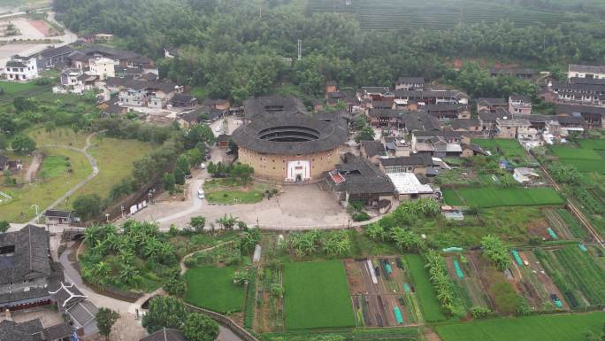 福建土楼漳州南靖云水谣景区云海航拍