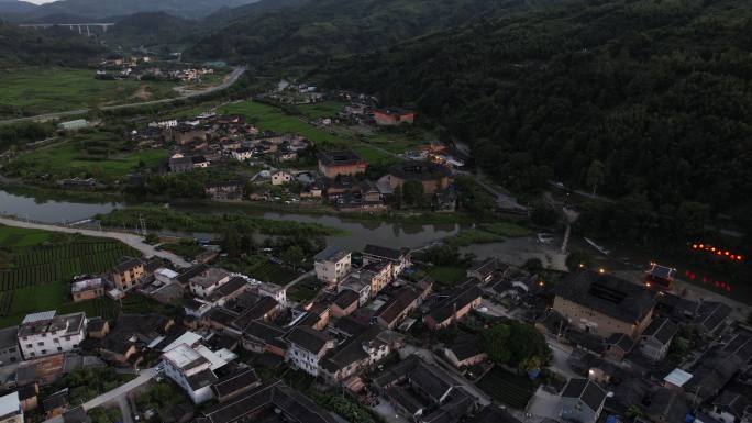 福建土楼漳州南靖云水谣景区航拍