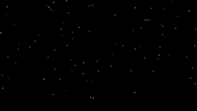 4K唯美黄色星光粒子星星发光闪烁带通道