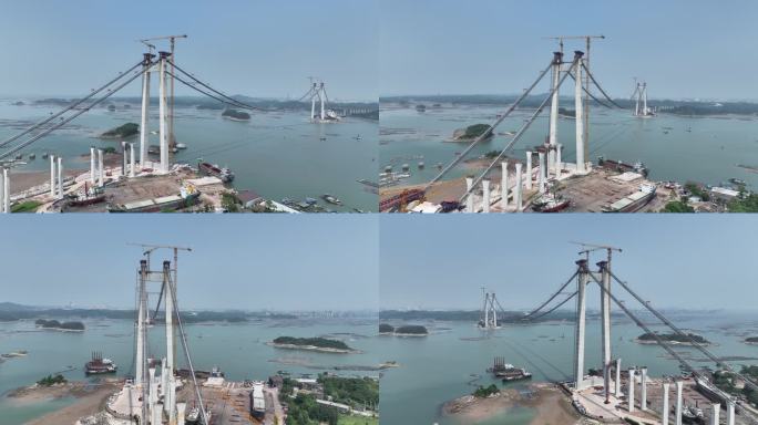 广西钦州龙门大桥建设实纪航拍1