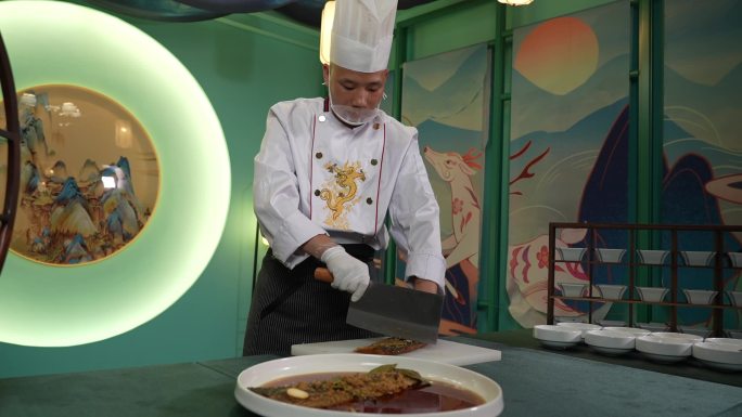 厨师做饭 做菜特写 厨师 江苏无锡美食