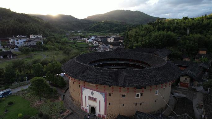 福建土楼漳州南靖云水谣景区怀远楼航拍