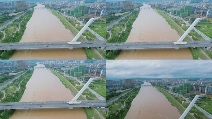 桥梁河流大江城市