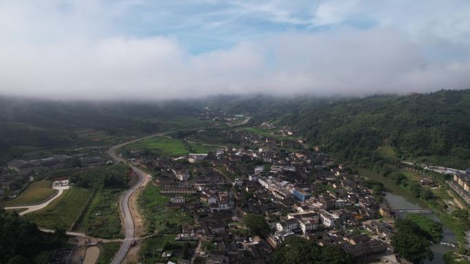 福建土楼漳州南靖云水谣景区云海航拍