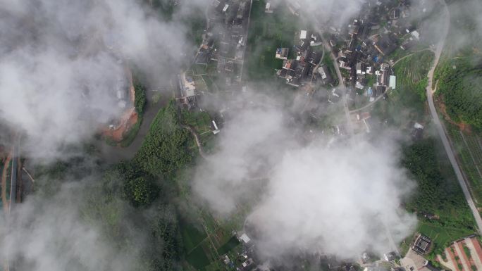 福建土楼漳州南靖云水谣景区云海航拍