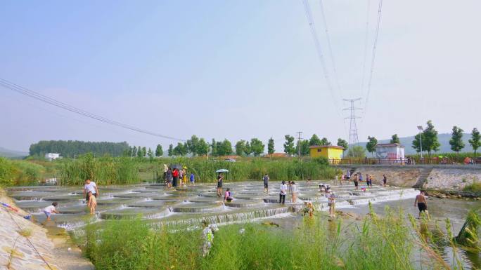 鱼鳞坝延时 小河乡 水坝 河流