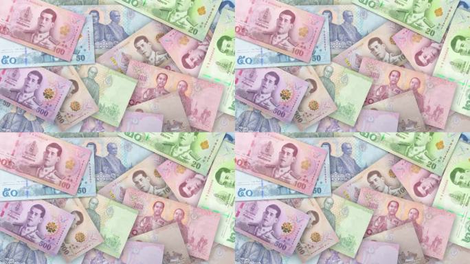 泰国货币泰铢纸币金融财富富贵