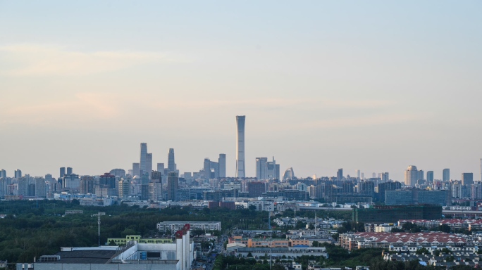 【原创】北京国贸CBD日落夕阳延时