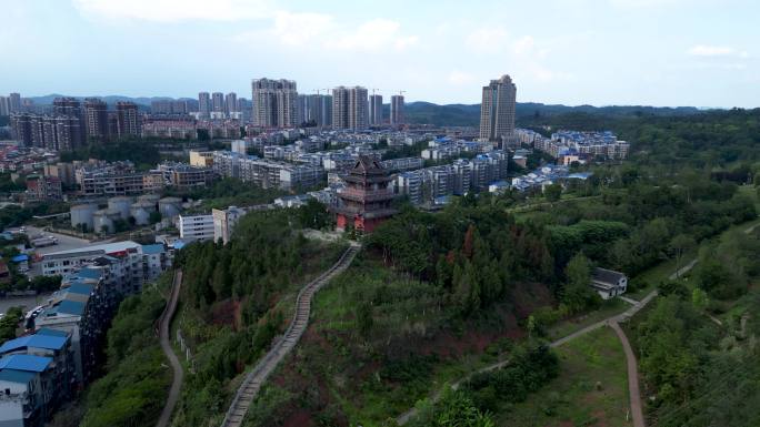 资阳 九曲河广场 中车资阳机车 望江楼