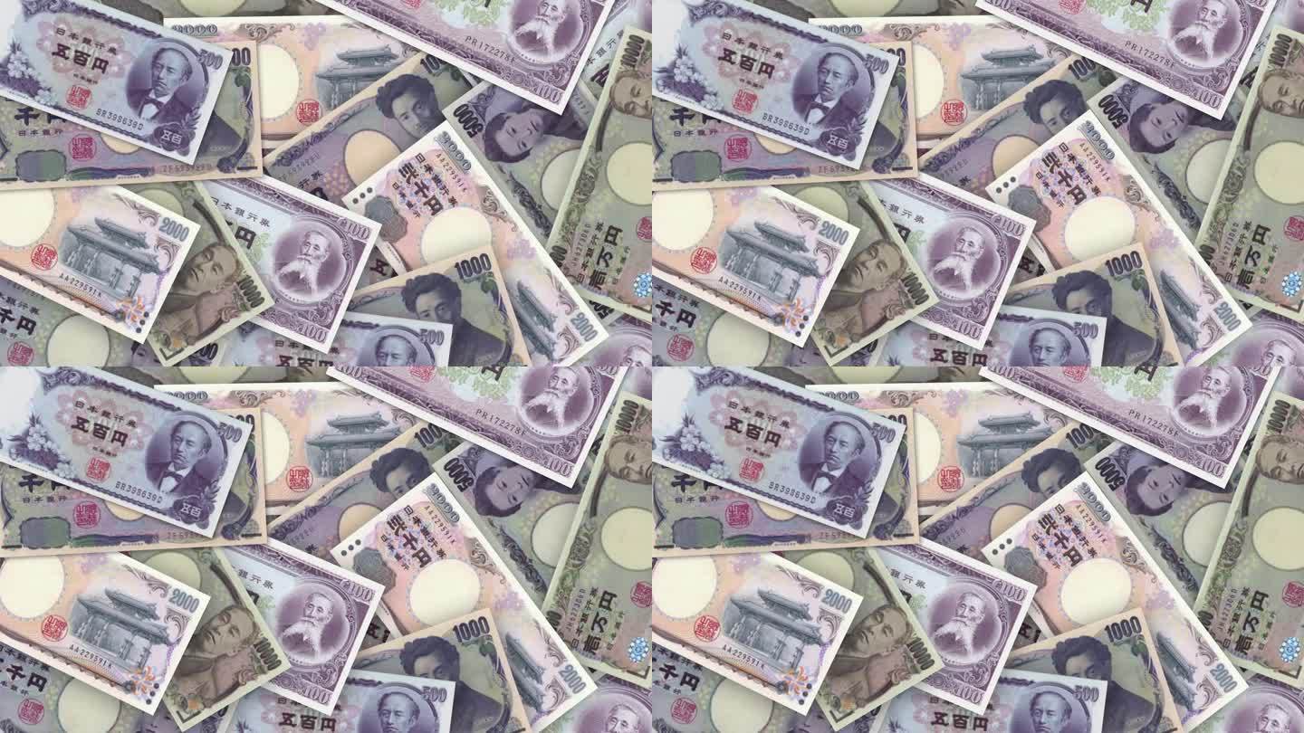 日本日元纸币金融财富富贵泼天的富贵