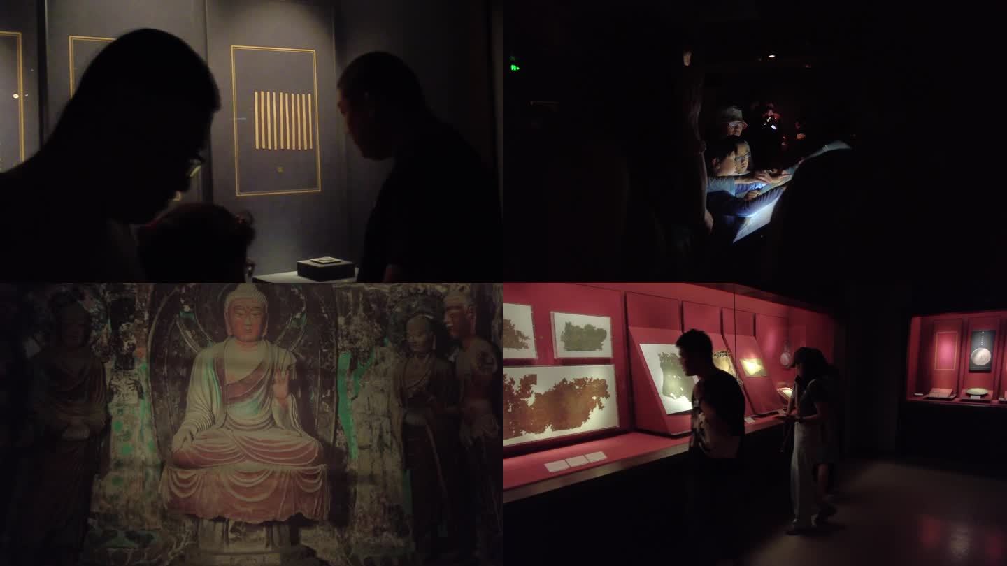 甘肃博物馆丝绸之路文物展参观观众