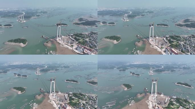 广西钦州龙门大桥建设实纪航拍8