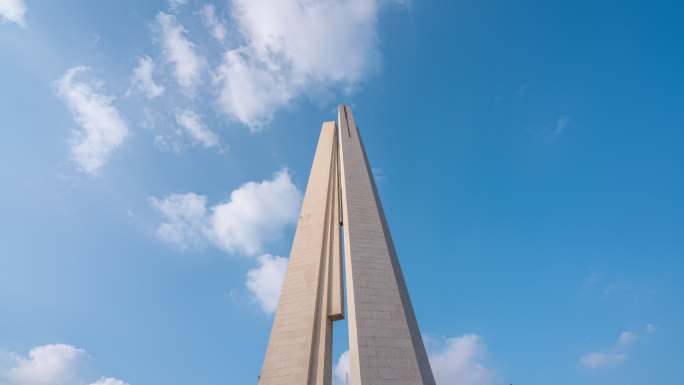 8K上海外滩地标建筑上海人民英雄纪念塔