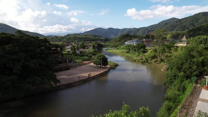 福建土楼漳州南靖云水谣景区航拍