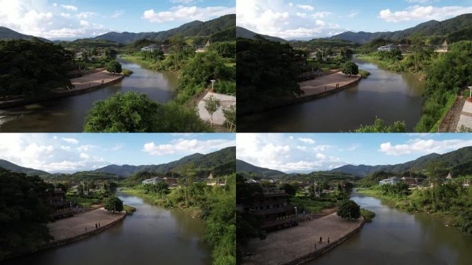 福建土楼漳州南靖云水谣景区航拍