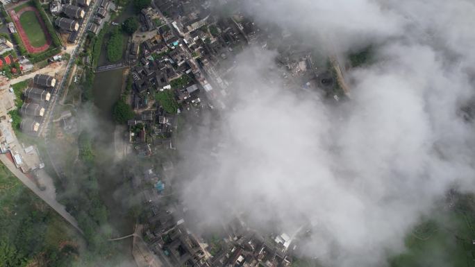 福建土楼漳州南靖云水谣景区云海航拍