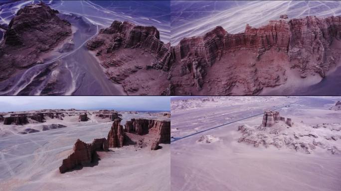 三段新疆大海道4K航拍视频