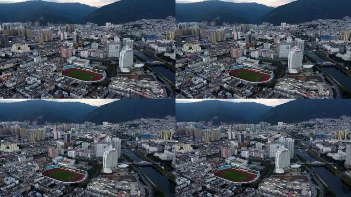 大理 地标 洱海公园  明珠广场 奥体中