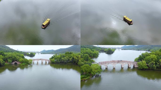 杭州湘湖跨湖桥游船