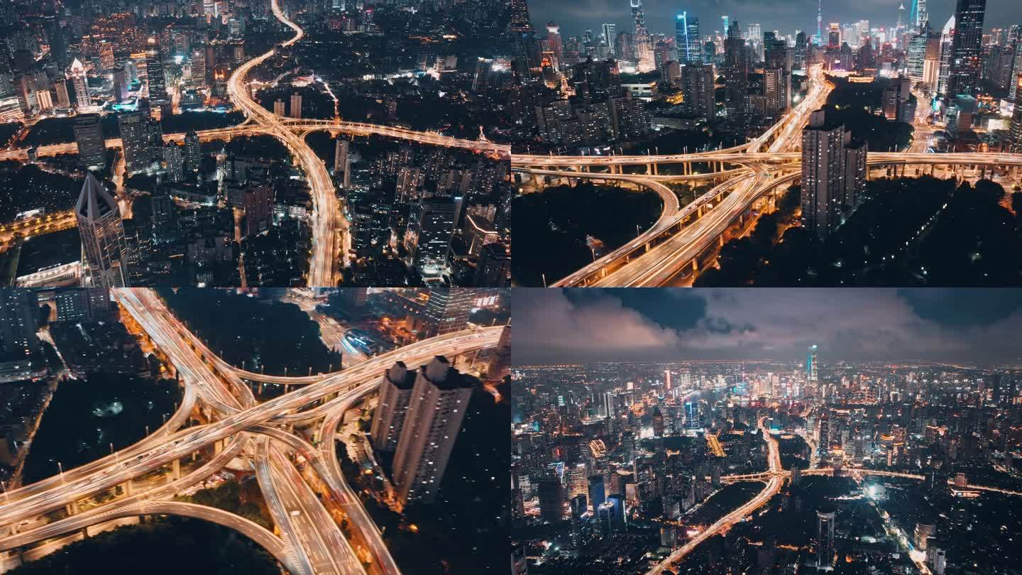 高架桥夜景延时摄影