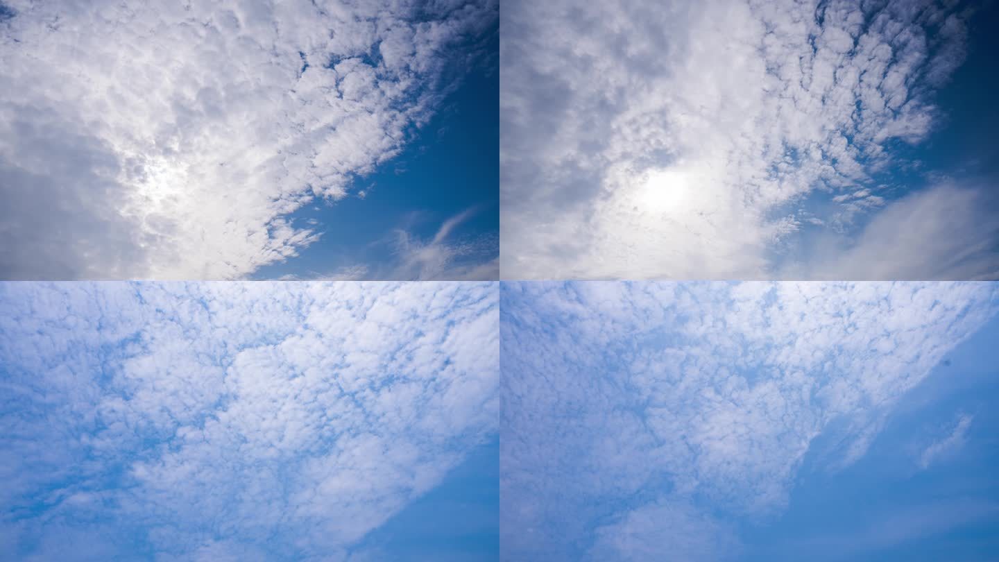 壮观震撼的一大片白云延时摄影