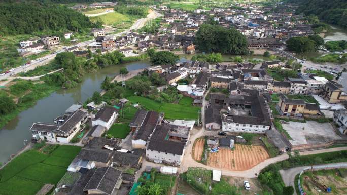 福建土楼漳州南靖云水谣景区航拍