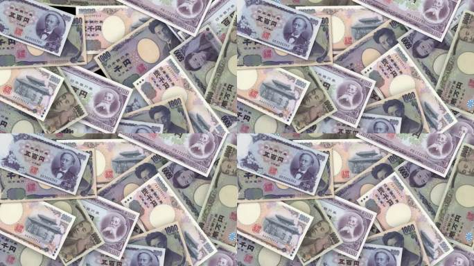 日本日元纸币带通道转场视频素材