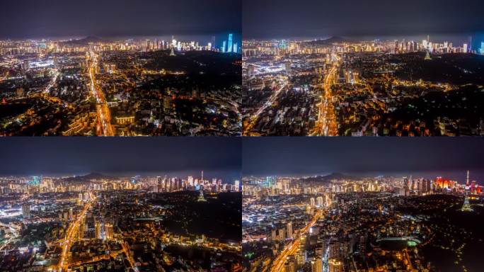 青岛城市夜景延时摄影