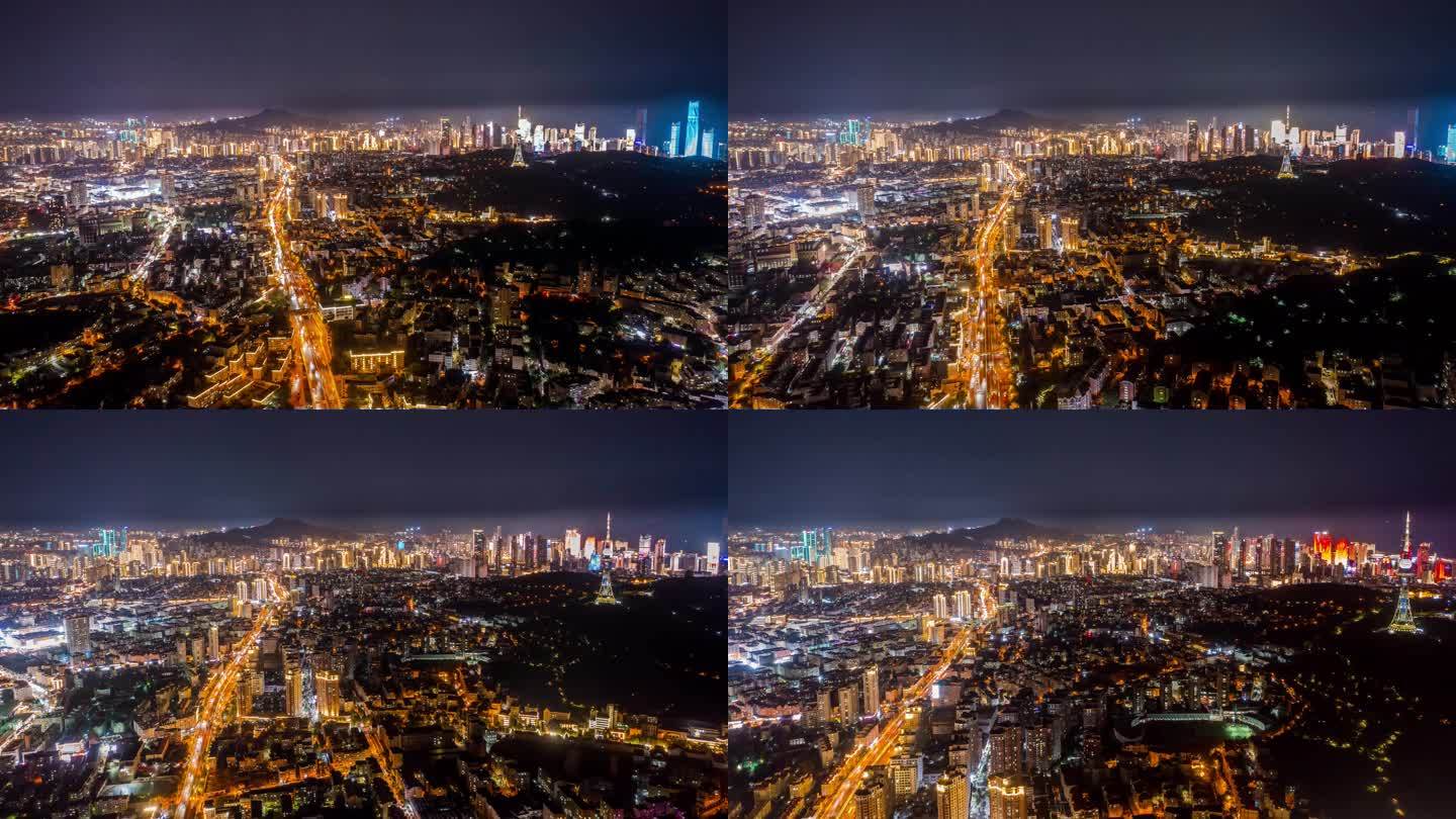 青岛城市夜景延时摄影