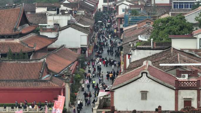 漳州古城街景航拍