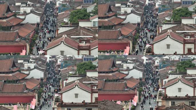 漳州古城街景航拍