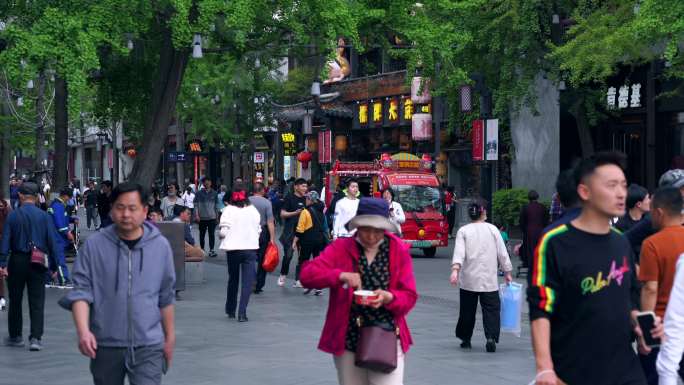 南京夫子庙秦淮河步行街游客