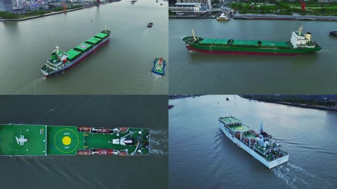 上海黄浦江上的轮船