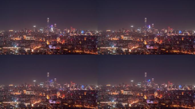 北京城市大景夜景延时