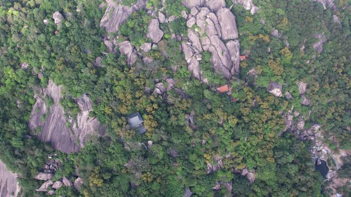 漳州云洞岩风景区风动石航拍