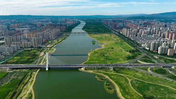 大同城市风光航拍