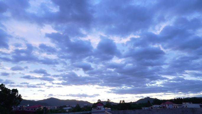 【4K】台风 夕阳云层流动日转夜高速延时