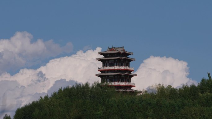 青海西宁小峡古风景区延时