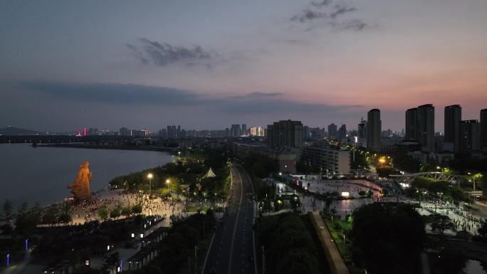 航拍襄阳襄州张湾城市风光