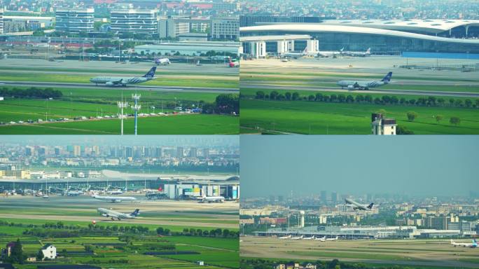 东航A330飞机滑跑起飞