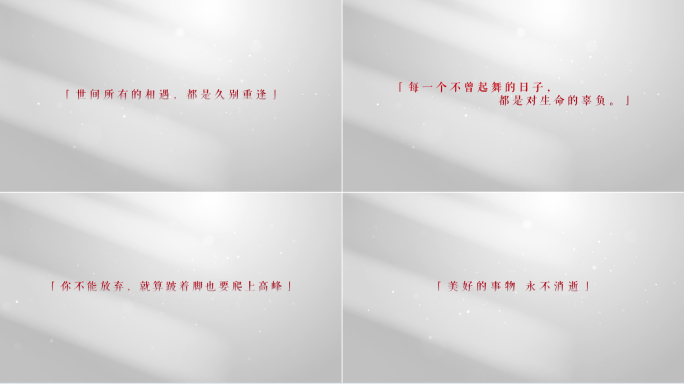 【原创】红色文字广告字幕4K（无插件）