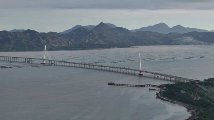 【正版】4K深圳香港湾跨海大桥航拍