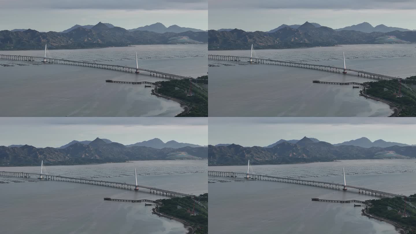 【正版】4K深圳香港湾跨海大桥航拍