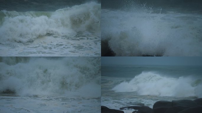 台风海浪-高速摄影