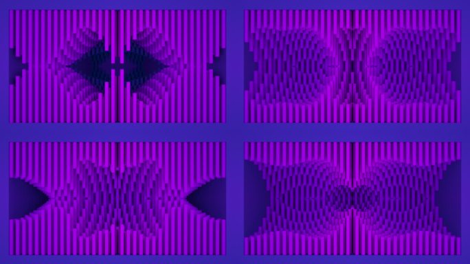 【裸眼3D】蓝紫矩阵变化节奏韵律艺术空间