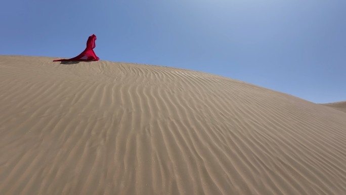 沙沙漠沙丘日出风沙扬沙风吹沙日落黄沙风