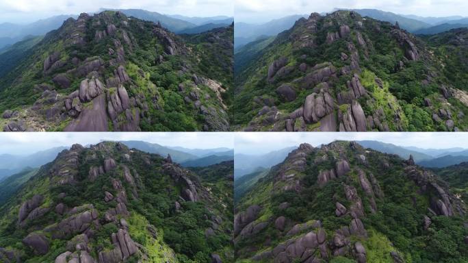 福建龙岩 庙金山山头 怪石嶙峋 贴近山顶