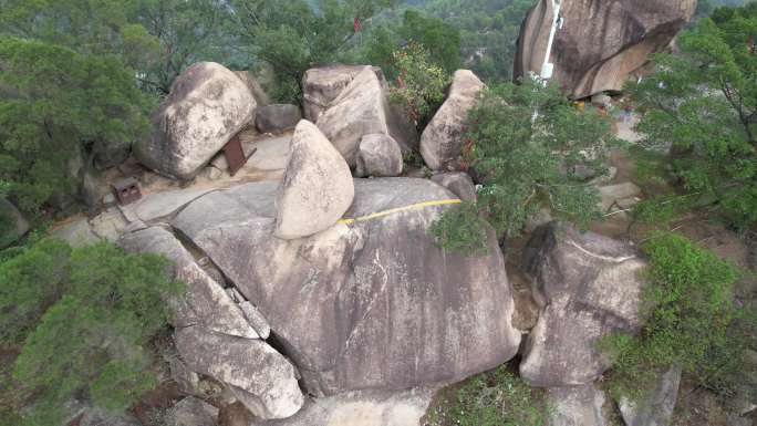 漳州云洞岩风景区风动石航拍