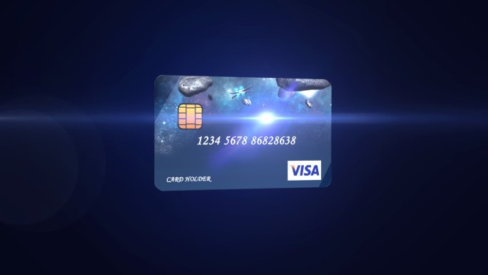 信用卡银行卡芯片拆解业务动画