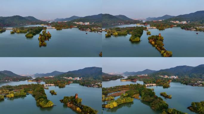 航拍杭州湘湖